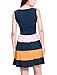 Allegra K Women Color Block Sleeveless Square Neck Mini Tank Dress S Dark Blue