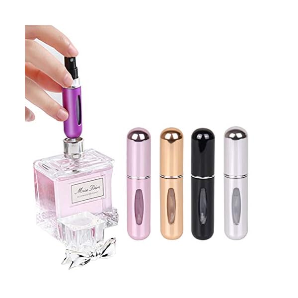 Yamadura Portable Mini Refillable Perfume Atomizer Bottle Refillable Spray, Atomizer Perfume Bottle, Scent Pump Case…
