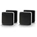 2pcs 6mm Black Cube Barbell Earrings Men, Stainless Steel Cheater Fake Ear Plugs Gauges Illusion Tunnel