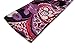 Soft Headband Sophisticated Purple and Cream Garden Over Black Cloth Headwrap