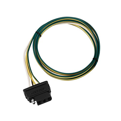 Wesbar 707275 Wiring Connector, 4-Way Flat Vehicle End, 48 Inch Length Wire