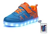 SLEVEL 16 Colors LED Light Up Shoes USB Flashing Sneakers for Kids Boys Girls