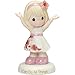 Precious Moments Girl in Floral Skirt I Can Do All Things Porcelain Figurine 185081, One Size, Multi