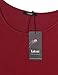 Lotusmile Womens Basic Floral Print Flow Top, Long Sleeve Round Neck A Line Sandy Fabric (Large, Wine)