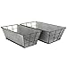 Stonebriar 2pc Rectangle Galvanized Metal Serving Basket Set, Rustic Serving Trays for Parties, Industrial Centerpiece for Coffee or Dining Table, Document Organizer for Office or Kitchen