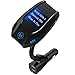 Bluetooth FM Transmitter LATME Wireless In-Car Bluetooth FM Transmitter Radio Adapter Car Kit with 3 USB Ports and 1.44 Inch Display TF Card Slot