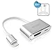 Valoin Compatible With iPhone 5 6 7 8 X iPad iPod HDMI Adapter Converter 2 in 1 Plug and Play 1080P Audio AV Adapter Connector to HDTV Projector