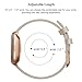 SWEES Leather Bands Compatible with Fitbit Versa 2 & Versa Lite Small & Large, Genuine Leather Band with Stainless Steel Buckle Strap Replacement Wristband for Versa Women Men, Rose Gold, Black, Brown