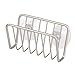 mDesign Metal Sponge Holder for Kitchen Sink with Suction Cups - Small Holder for Sponges in the Kitchen or Soap Holder in the Bathroom - Quick Drying Open Wire Basket - Ronde Collection - Satin