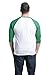 shop4ever Vintage Irish Flag Shamrock Baseball Shirt St. Patricks Day Raglan Shirt Large White/Kelly6785