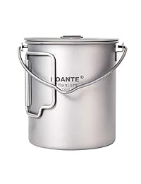 Taza de titanio Doante, 750 ml, para senderismo, a