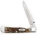 Case Amber Bone CV Trapperlock Pocket Knife with Clip