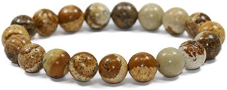 LovelyBeadGemstone Bracelets Natural Genuine Gemstones Birthstone Handmade Healing Power Crystal Beads Elastic Stretch 8mm 7.5 Inch Unisex
