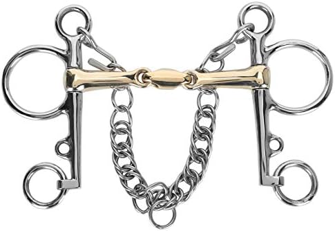 Filete De Hierro Para Caballo - Boca Articulada Hueca, Anillo Snaffle, Para Control Y Entrenamiento Ecuestre