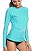 Sociala Women's UPF 50+ Long Sleeve Rash Guard Swimwear Athletic Top Rashguard