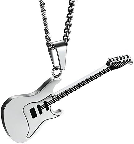 Hip Hop GUITAR Bass Stainless Steel Necklace