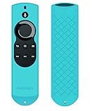 OEAGO Silicone [Anti Slip] Shock Proof Cover Case for All-New Fire TV with 4K Alexa Voice Remote (2017 Edition) (2nd Gen) / Fire TV Stick Alexa Voice Remote (Teal)