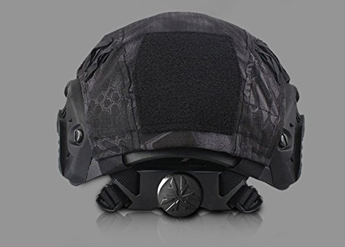Rumfo Tactical Series Airsoft Paintball Hunting Shooting Gear Combat Fast MH/ PJ Helmet Cover (Black python pattern)