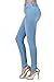 LOVER BRAND FASHION High Rise-Waisted Colored Destroyed Ripped Distressed Jeans Pants for Women Light Denim