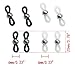 Hyamass 60pcs Metal Bead Black and Translucent White Anti-slip Rubber Ends Retainer Connector Holder for Eyeglass Chain Necklace Chain