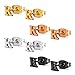 Assorted Colors Stainless Steel Alphabet Letter Initial Stud Earrings, Yellow Gold, Rose Gold, Black Plated, Hypoallergenic (Letter K x 4 Pairs)