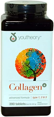 Youtheory 390 Tablets Skin Function Advance Vitamin C Formula Collagen Supplement