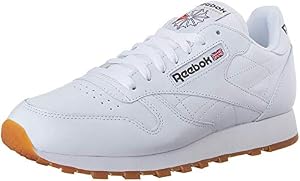 Image of Reebok Men's Classic Leather Sneaker, White/Gum, 6.5 M US