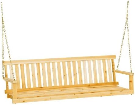 Amazon Com Premium Porch Swing Patio Swings Outdoor Wooden 2
