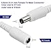 Dericam Universal 10ft Power Extension Cable, DC 12 Volt Power Adapter Extension Cord, Extend Additional 10ft/3 Meters Length for DC 12V Power Adapter or Wall Charger, 5.5mm DC Plug, 12V-3M, White