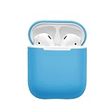 EloBeth for PodSkinz AirPods Case Protective Silicone Cover, AirPods Cover and Skins Shock Proof Protective for Apple Airpods Charging Case (Blue)