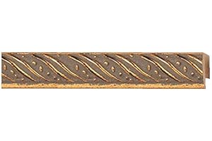 CountryArtHouse Picture Frame Moulding (Wood) 100ft bundle - Traditional Gold Finish - 0.625" width - 5/8" rabbet depth