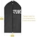 MaidMAX 42 Inches Garment Bags with Full Length Zipper an Clear Window, Breathable Non-Woven Suit Bag, Black, Set of 3