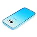 Samsung Galaxy S7 Edge, G9350 Gradient Color Mirror Soft TPU Case with Shockproof PC Bumper for S7 Edge (Blue)