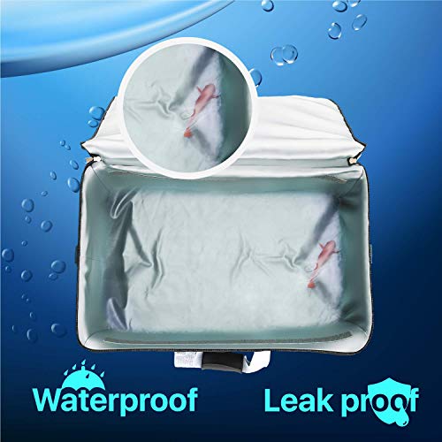 Insulated Food Delivery Bag Carrier with 2 Detachable dividers, 23"x15"x13" XXL, Waterproof and Leakproof Interior, Uber Eats Doordash Restaurant Catering