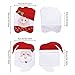 Christmas Chair Covers Slipcovers for Dinning Room, Set of 2 Mr & Mrs Santa Claus Hat Christmas Chair Back Covers for Xmas Decorations Home Kitchen Decor