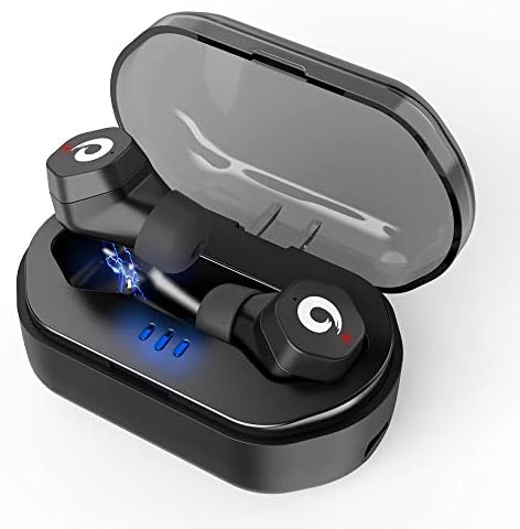 Wireless Earbuds, Bluetooth 5.0 Touch Control Mini Noise Cancelling Earphones, IPX7 Waterproof Headsets with Charging Box HiFi Stereo in Ear Headphones, Auto Pairing, for Running Sports Workout