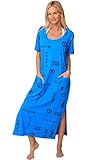 SLR Brands Plus Size Cotton Stretchy Flowy Loose Fit Tunic Casual Beach Dress With Pocket