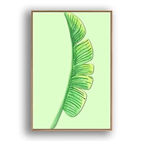 Framed Canvas Wall Art for Living Room, Bedroom Leaves Canvas Prints for Modern Home Decoration Ready to Hang - 16"x24" inches