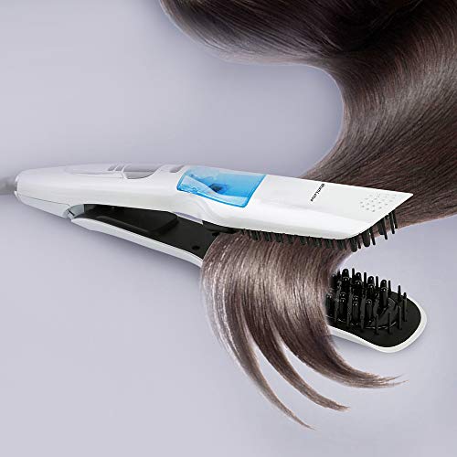 Professional Steam Hair Straightener, Spray Negative Ions Electric Hair Straightener Ceramic Plywood WishLotus with LED Display Double Sided Comb