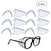 XIPEGPA 6 Pairs Safety Eye Glasses Side Shields Slip On Clear Side Shield for Safety Glasses Fits Small to Medium