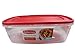 Rubbermaid 669900232999 Easy Find Lid Square 2.5-Gallon Food Storage Container, Red,  Pack of 2