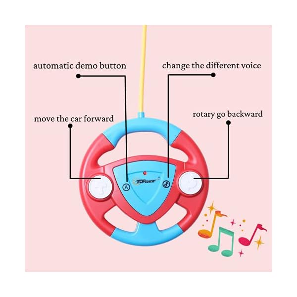 Top-Race-TR-02-RC-Cartoon-First-Remote-Control-Set-of-2-Fire-Engine-Police-Car-Toys-Musical-Song-Light-with-2-Transmitters-Different-Frequencies-Play-Them-Together-Children-Age-2 Top Race My First Remote Control Car Toys - Cartoon Remote Control Police and Fire Engine with Lights and Sounds - Play…