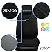 Sojoy Universal Four Season Fashionable Car Seat Cushion Cover for Front of 2 Seats 2.0 New Version (Black)