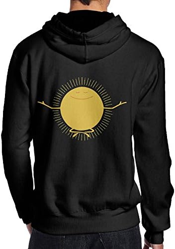 Sun Worshipper Men's Black Long Sleeve Back Print Hoodie Outwear XL
