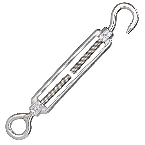 Imagine 5Pcs M5 Stainless Steel 304 Hook & Eye Turnbuckle Wire Rope Tensioner (M5 Eye & Hook)