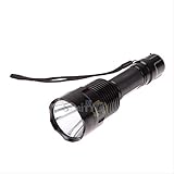 WALLER PAA 2000LM C12 CREE XM-L2 U3 Brass Copper Base 10x7135 1-Mode LED Flashlight Torch