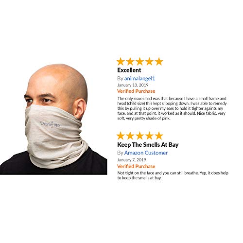 Debrief Me Lightweight Breathable Neck Gaiter Mask for Face Protection from Sun Dust, Germ, Neck Balaclava Face Bandana Sport Scarf for Hiking Running Motorcycling Fishing Anti slip WELDED EDGE(Sand) - Thumbnail 7