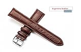 Ladies' Brown Calf Leather Replacement Watch Band 14mm Width 7.08inch Length with Spring Bars/Pins