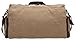 Iblue Oversized Leather Canvas Carry on Duffle Bag Large Tote Luggage Handbag 21.6 Inch #2858 (XL, khaki)