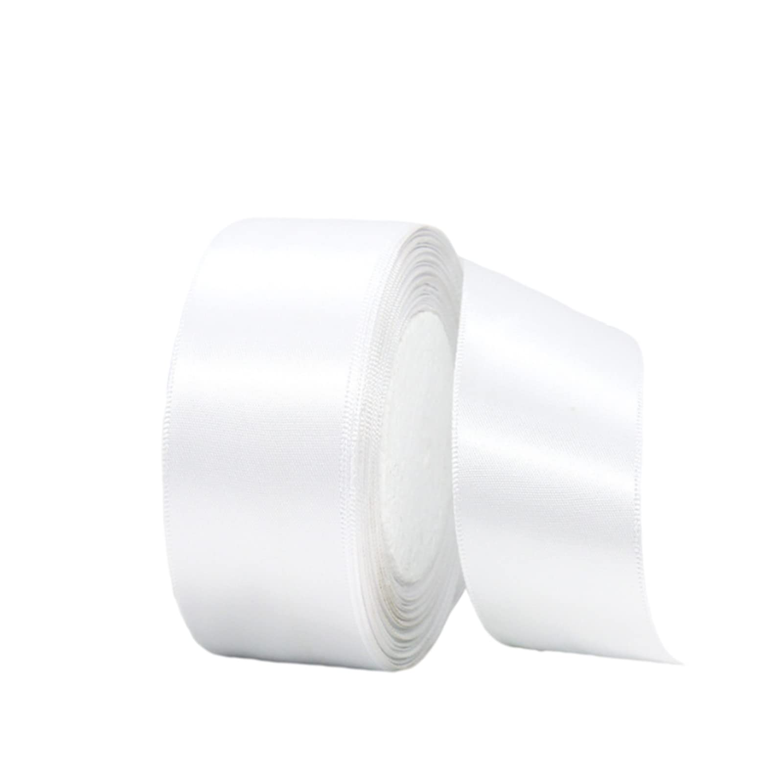 King Charles III Coronation Decor & Gift Wrapping - 22M Union Jack White Polyester Satin Ribbon